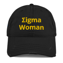 Load image into Gallery viewer, Σigma Woman Distressed Dad Hat
